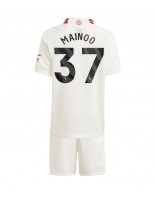 Manchester United Kobbie Mainoo #37 Alternativní dres pro děti 2023-24 Krátký Rukáv (+ trenýrky)